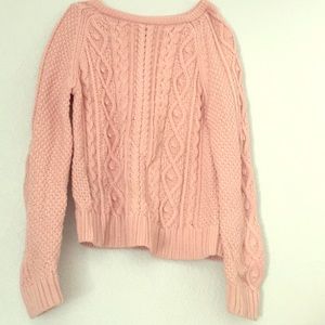 Pink yarn long sleeve shirt